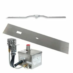 MGRTFBP-T Electronic Ignition Gas Fire Pit T-Burner Kit With Linear Flat Pan | Fire By Design