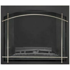 Satin Nickel Arched Iron Element On Black Whitney Front For Elevation X 36" - Napoleon