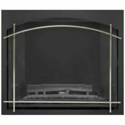 Satin Nickel Arched Iron Element On Black Whitney Front For Elevation X 42" - Napoleon