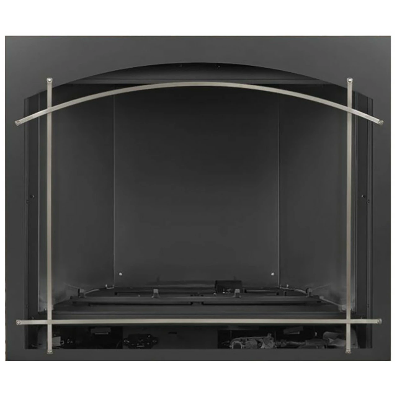 Satin Nickel Arched Iron Element On Arched Metal Whitney Front For Altitude X 36" - Napoleon 1 Satin Nickel Arched Iron Element On Arched Metal Whitney Front For Altitude X 36" - Napoleon