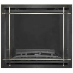 Satin Nickel Straight Element On Rubbed Bronze Denali Front For Elevation X 36" - Napoleon