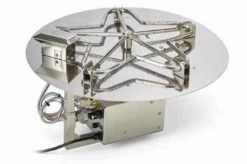 36" Flat Bowl Pan Penta Burner Fire Pit Insert โ Electronic Ignition - HPC