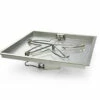 42" Square Bowl Pan Penta Burner Fire Pit Insert - Electronic Ignition - HPC