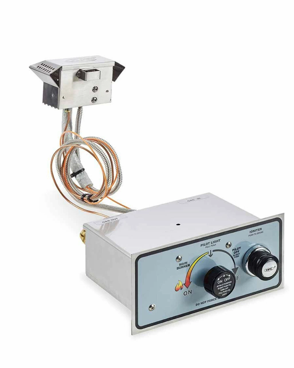 42 X 14 Inch Rectangle Bowl Pan Fire Pit Insert Push Button / Flame Sense - HPC 2 42 X 14 Inch Rectangle Bowl Pan Fire Pit Insert Push Button / Flame Sense - HPC - Image 2