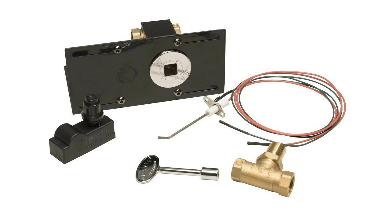 Push Button Ignition Kit + Mounting Bracket + 1/2” Key Valve + (2) Pre-mounted 1/2” Street Elbows | Warming Trends 1 Push Button Ignition Kit + Mounting Bracket + 1/2” Key Valve + (2) Pre-mounted 1/2” Street Elbows | Warming Trends