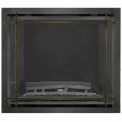 Burnished Brass Straight Element On Rubbed Bronze Denali Front For Elevation X 42" - Napoleon