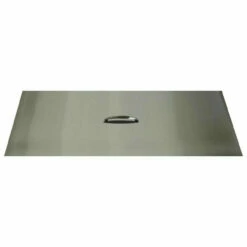 The Outdoor Plus 16" Wide Brushed Stainless Steel Rectangle Fire Pit Cover