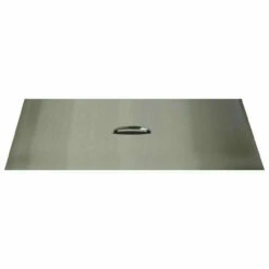 The Outdoor Plus 18" Wide Brushed Stainless Steel Rectangle Fire Pit Cover