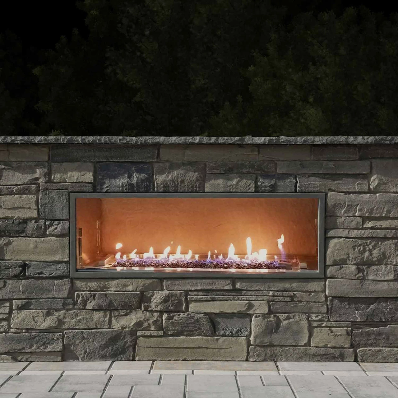 72" Kalea Bay | LED Models -Outdoor Linear Gas Fireplace | Firegear 1 72" Kalea Bay | LED Models -Outdoor Linear Gas Fireplace | Firegear