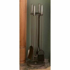 Pilgrim 2400 Series Vintage Iron Fireplace Tool Set - 5pc