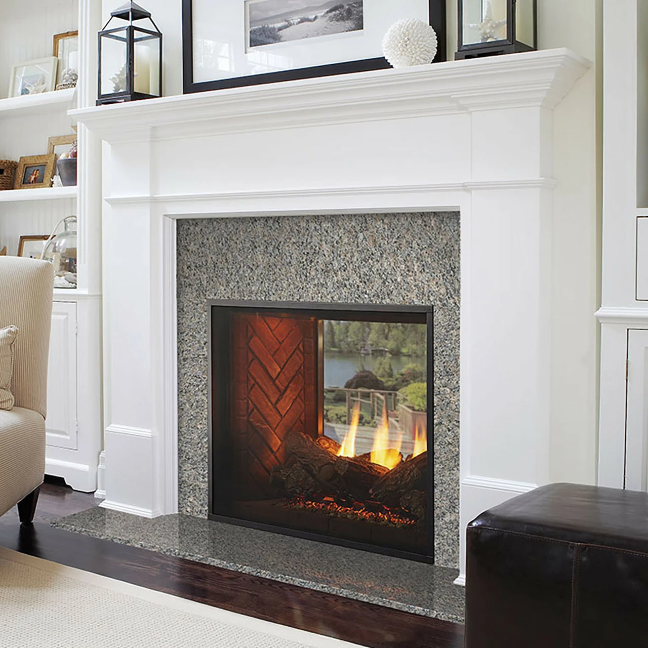 Fortress 36" Indoor/Outdoor See-Through Gas Fireplace | Majestic 1 Fortress 36" Indoor/Outdoor See-Through Gas Fireplace | Majestic