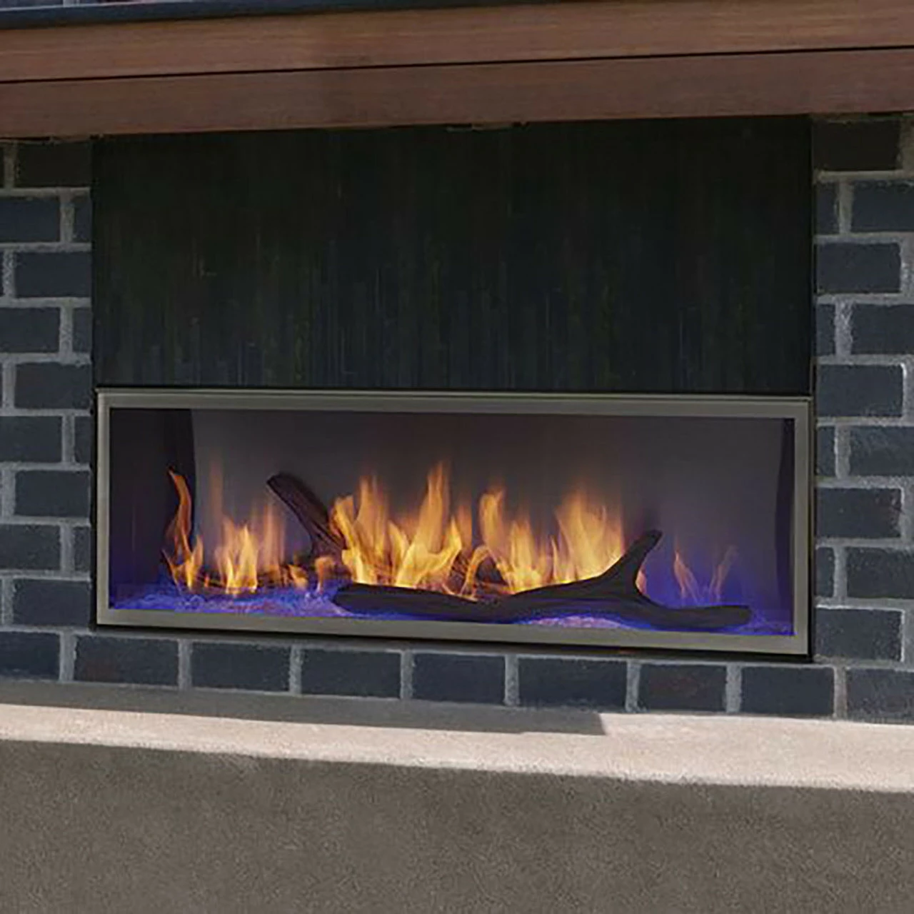 Lanai 48" Outdoor Linear See-Through Vent Free Gas Fireplace | Majestic 1 Lanai 48" Outdoor Linear See-Through Vent Free Gas Fireplace | Majestic