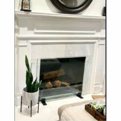 Manhattan Modern Freestanding Glass Fireplace Screen | AMS Fireplace -DIMPLEX Sales Store 358 09039.1599253331