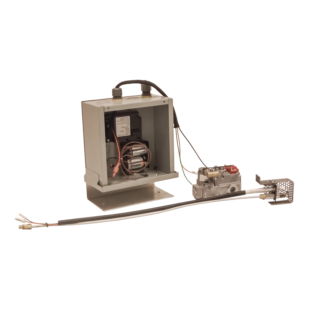 3 VoltElectronic Ignition System: Spark Igniter + Control Module + D-Cell Battery Pack + 3 VoltGas Valve + Up To 120K BTU + Ignition Switch - Liquid Propane | Warming Trends 1 3 VoltElectronic Ignition System: Spark Igniter + Control Module + D-Cell Battery Pack + 3 VoltGas Valve + Up To 120K BTU + Ignition Switch - Liquid Propane | Warming Trends