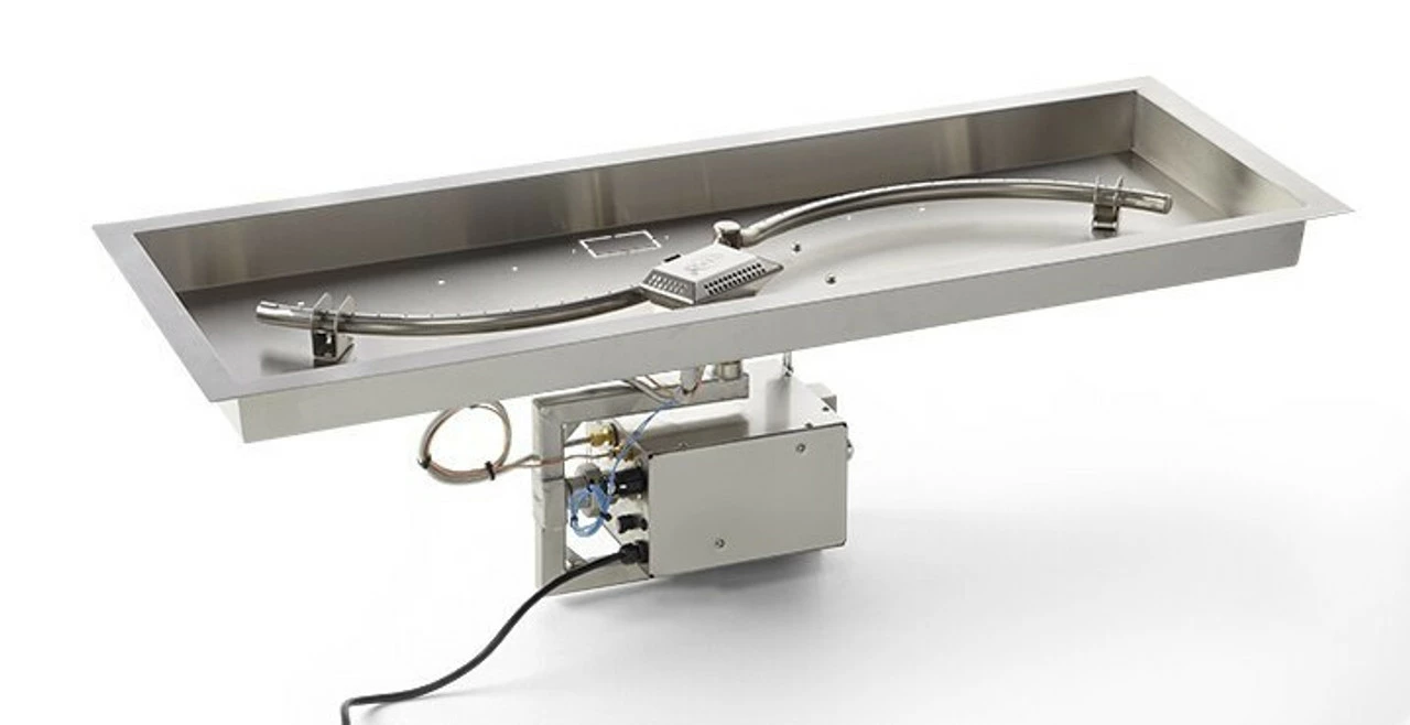 54X16" Rectangle Pan S-Burner Fire Pit Insert – HI/LO - Electronic Ignition - HPC 1 54X16" Rectangle Pan S-Burner Fire Pit Insert – HI/LO - Electronic Ignition - HPC