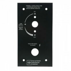 6.38" X 3.5" Control Panel For Crystal Fire Plus Gas Burners VCSV-CP - The Outdoor GreatRoom