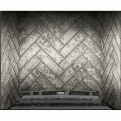 Glacier Herringbone Brick Panel For Elevation X 36" Fireplace - Napoleon