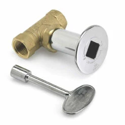 American Fireglass AFG-KEYVALVE 1/2" Key Valve With Chrome Cover Plate - Standard Capacity
