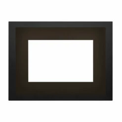 Copper Large 4 Sided Faceplate On Black Large 4 Sided Backerplate For Oakville X4 Fireplace Insert - Napoleon