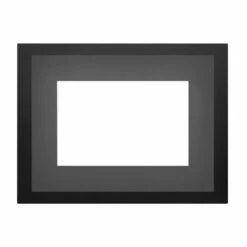 Gun Metal Large 4 Sided Faceplate On Black Large 4 Sided Backerplate For Oakville X4 Fireplace Insert - Napoleon