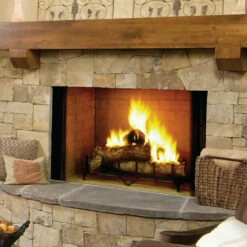 Biltmore 42" Radiant Wood Burning Fireplace W/Herringbone Brick Pattern | Majestic