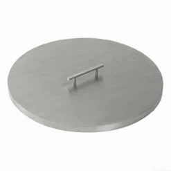 Round Fire Pit Pan Cover - Stainless Steel