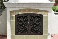 Orchid Arched Fireplace Door - Wrought Iron -DIMPLEX Sales Store DSC 0241 78672.1582064348