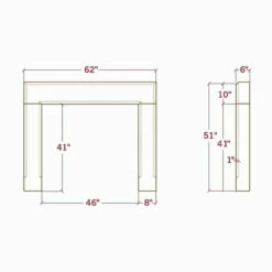 The Dylan - Concrete Fireplace Surround -DIMPLEX Sales Store Dylan specs 19182.1615314281