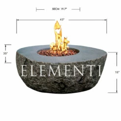 Elementi Boulder Fire Table 43" X 35" -DIMPLEX Sales Store ELEMENTI OFG110 BOULDER FIRE TABLE chi cun mei 1 71427.1675211667