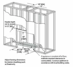 Echelon II 36" Direct Vent Fireplace | Majestic -DIMPLEX Sales Store Framing Dimensions 19530.1600856503