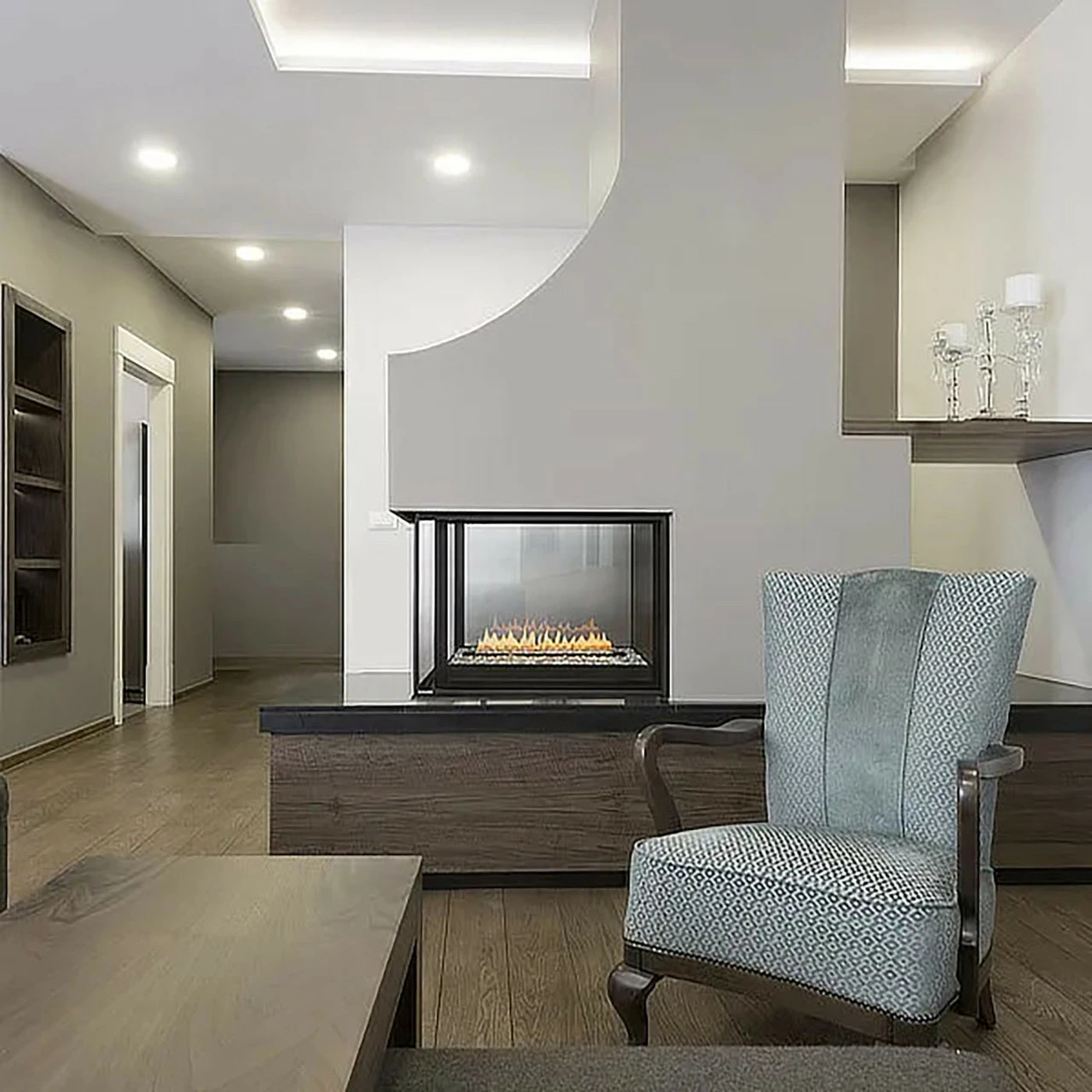 Divine Pier Contemporary Fireplace - Montigo 3 Divine Pier Contemporary Fireplace - Montigo - Image 3