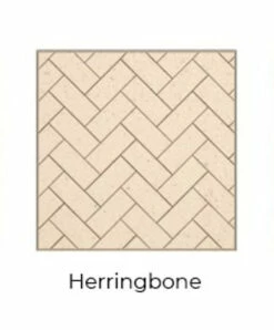 Herringbone Cream Isokern Firebricks SPLIT Brick 260 Count- 15422001-260H