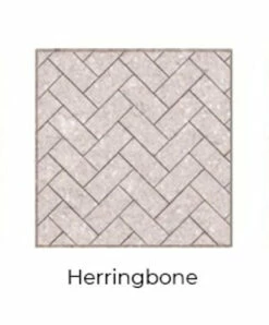 Herringbone Grey Isokern Firebricks SPLIT Brick 360 Count - FIG7605SMI-360H