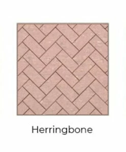 Herringbone Red Isokern Firebricks SPLIT Brick 240 Count - 15422002-240H