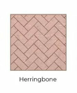 Herringbone Red Isokern Firebricks SPLIT Brick 520 Count - 15422002-520H