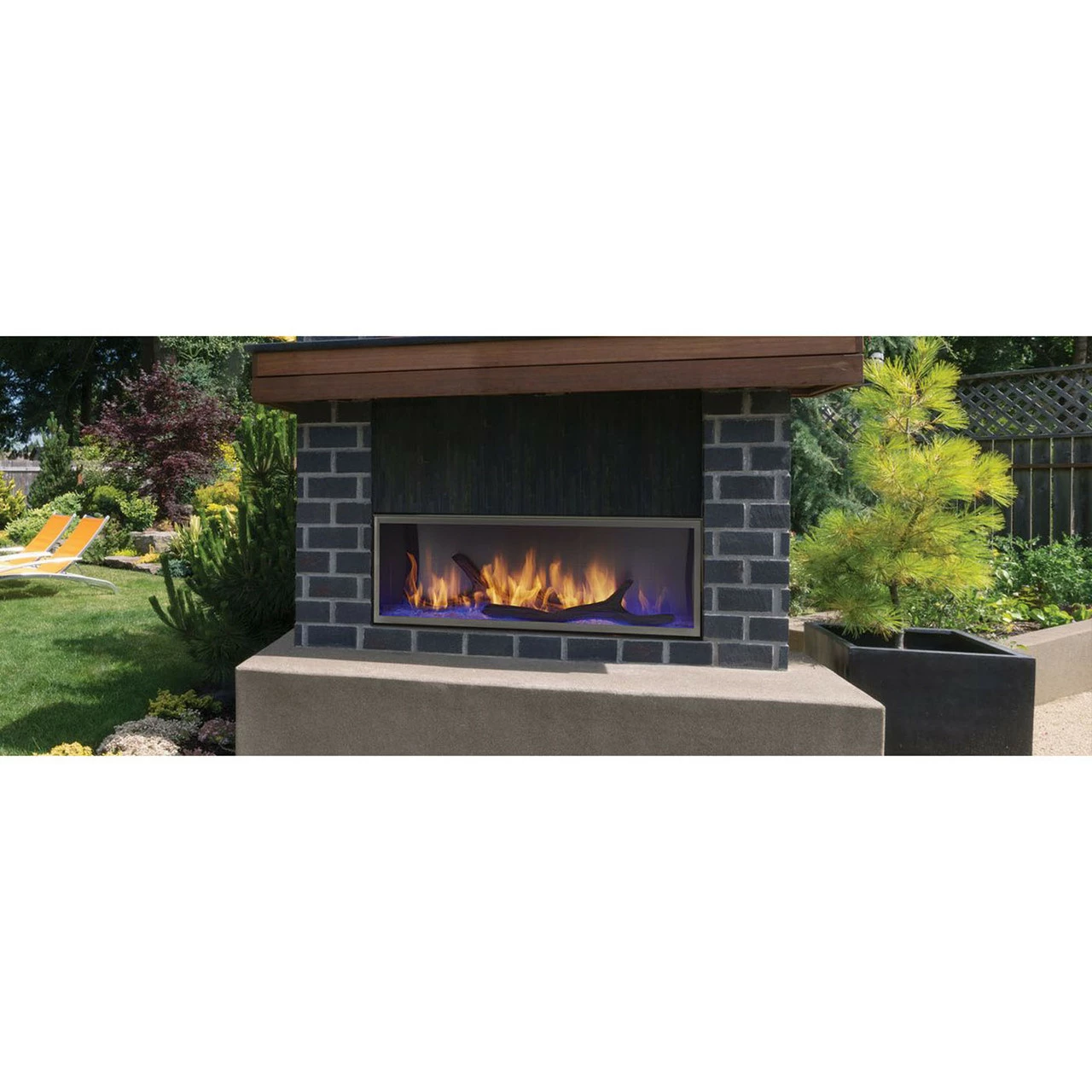 Lanai 48" Outdoor Linear See-Through Vent Free Gas Fireplace | Majestic 2 Lanai 48" Outdoor Linear See-Through Vent Free Gas Fireplace | Majestic - Image 2