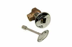 HPC 1/2" Chrome Angled Decorative Key Valve Kit