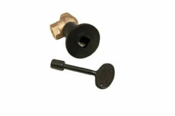 HPC 1/2" Flat Black Angle Decorative Key Valve Kit