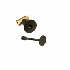 HPC 3/4" High Capacity Flat Black Straight Decorative Key Valve Kit