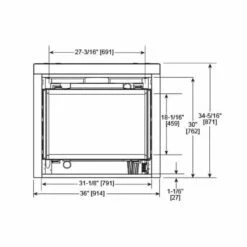 Mercury 32" Direct Vent Gas Fireplace | Majestic 10 Mercury 32" Direct Vent Gas Fireplace | Majestic -DIMPLEX Sales Store Mercury front 394x362 60499.1662728436