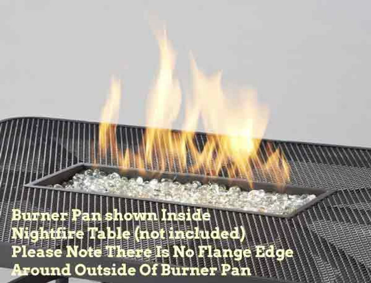 Outdoor GreatRoom BI719 7"x19" Rectangular Drop-In Crystal Fire Burner Pan 2 Outdoor GreatRoom BI719 7"x19" Rectangular Drop-In Crystal Fire Burner Pan - Image 2