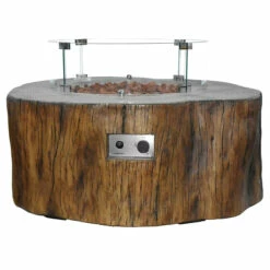 Elementi Manchester Fire Table 42" X 39" 29 Elementi Manchester Fire Table 42" X 39" -DIMPLEX Sales Store OFG145RW Manchester Fire Table with Wind Screen web 74488.1675207278