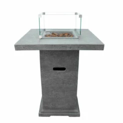 Elementi Montreal Bar Fire Table 34" X 34" -DIMPLEX Sales Store OFG221LG Montreal Bar Table with Wind Screen web 57964.1657013509