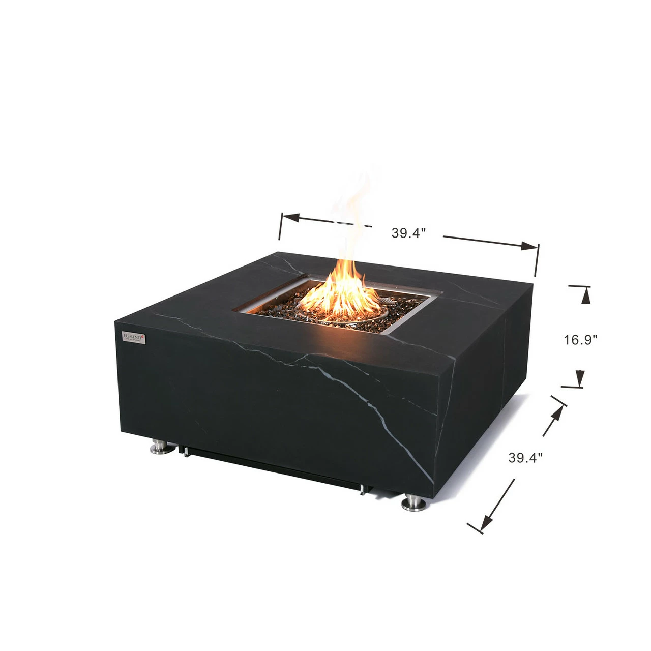 Elementi Plus Sofia Marble Porcelain Fire Table 2 Elementi Plus Sofia Marble Porcelain Fire Table - Image 2