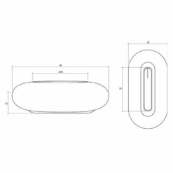 Pebble Concrete Fire Pit 56" X 38" -DIMPLEX Sales Store Pebble Dimensions 1x1 web 84766.1674252276
