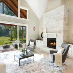 Quartz 42" Direct Vent Gas Fireplace | Majestic -DIMPLEX Sales Store Quartz Platinum 36 with Black mesh decorative front and reflective black glass interior panels result 99788.1662646994.1280.1280 90260.1662654692.1280.1280 40595.1662656355