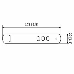 IR Remote Control (Infrared)- Heatscope Heaters -DIMPLEX Sales Store Remote Control HTS.1.IRM Front View Technical Drawing by Heatscope 70972.1659443412