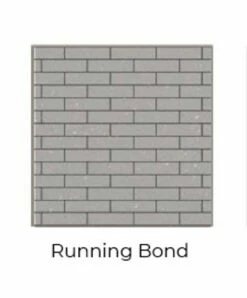 Running Bond Black Isokern Firebricks SPLIT Brick 90 Count - SPLIT-BK-90R