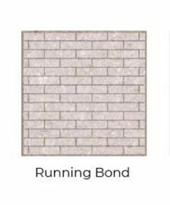 Running Bond Grey Isokern Firebricks Full Brick 210 Count - FIG7600SMI-210R