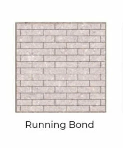 Running Bond Grey Isokern Firebricks Full Brick 90 Count - FIG7600SMI-90R